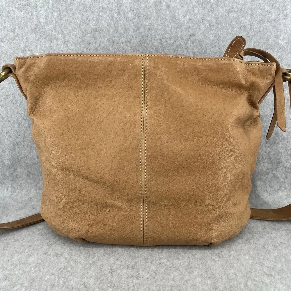 Genuine Tooled Leather Hobo Shoulder Bag Purse Caramel Brown Hippie St Johns Bay